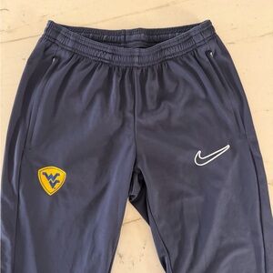 NIKE DRI-FIT SOCCER PANTS WEST VIRGINIA MOUNTAINEERS BLUE MENS S EUC